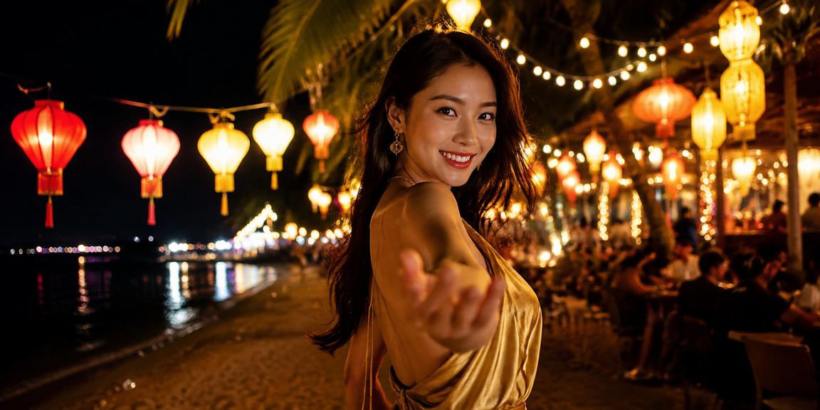 Khung cảnh giải trí casino đèn lồng Hội An lung linh về đêm